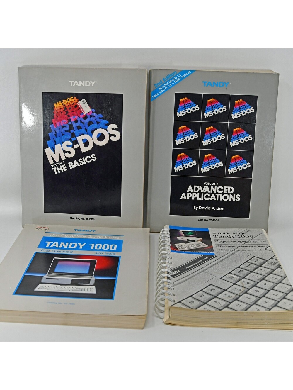 Lot Vintage Tandy 1000 Computer Book Manual Guides MS-DOS Basics Advanced